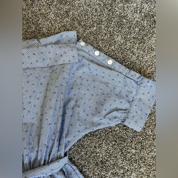 Zapelle unique artistic style top with tie belt cuffed sleeves size XS - Picture 5 of 12